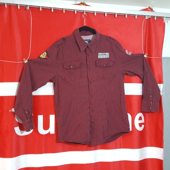 *SOLD*Rolling Paper Long Sleeve Button Shirt - Picture 2 of 8